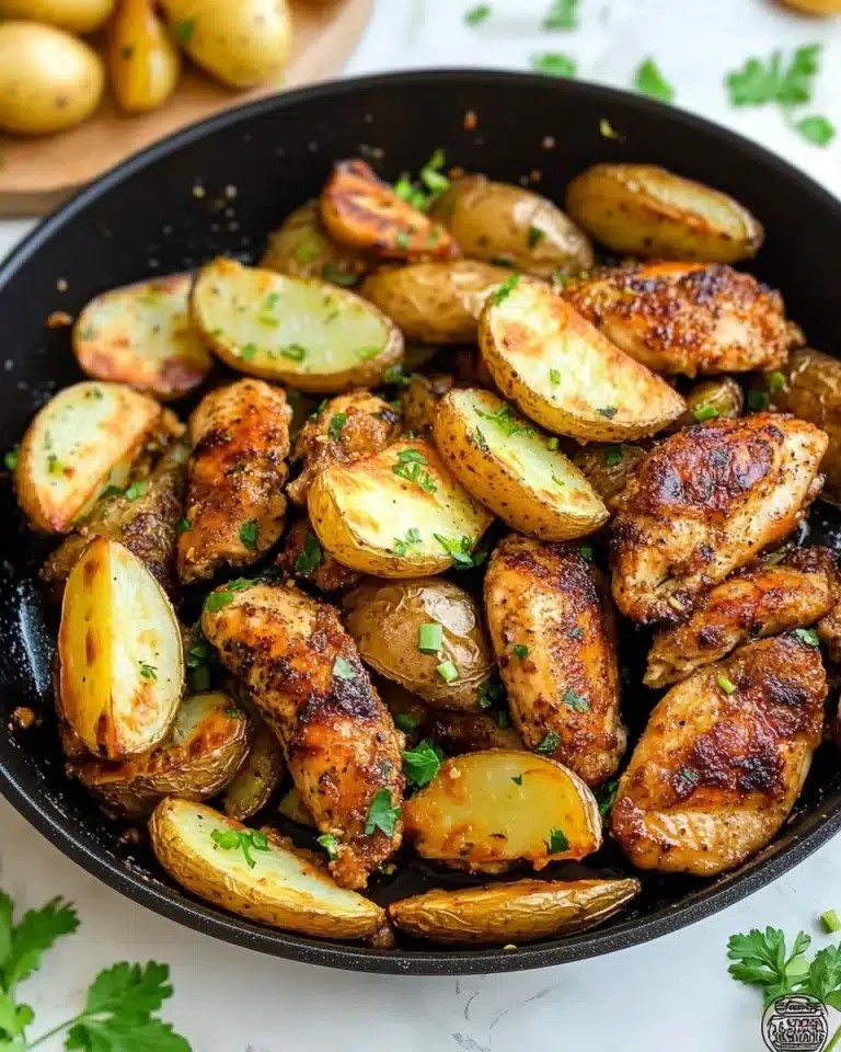 Garlic Butter Chicken and Potatoes Skillet Recipe