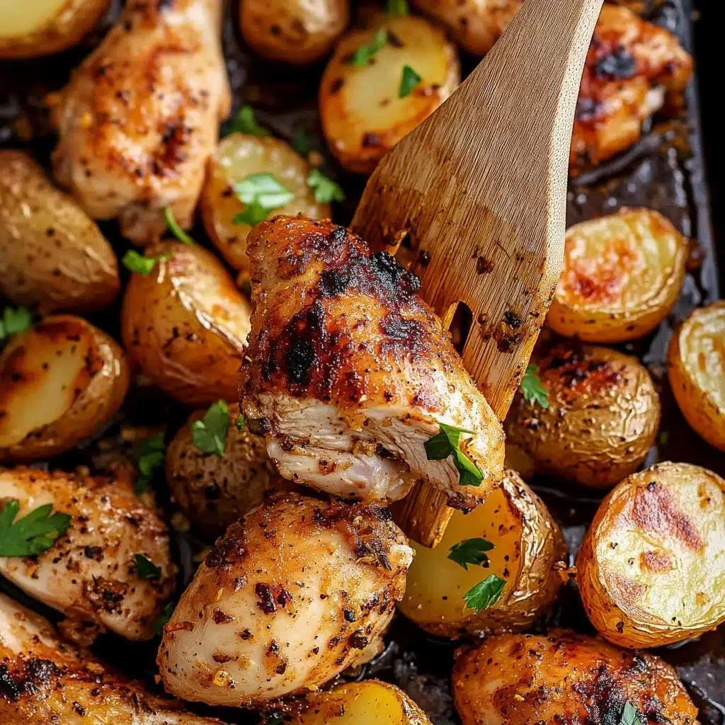 Garlic Butter Chicken and Potatoes Skillet Recipe - Recipe Image