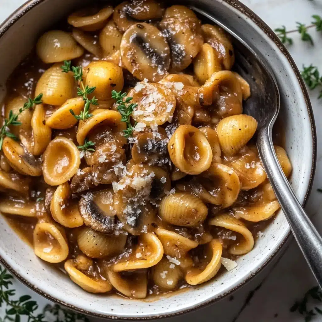 One Pot French Onion Pasta Recipe - Recipe Image
