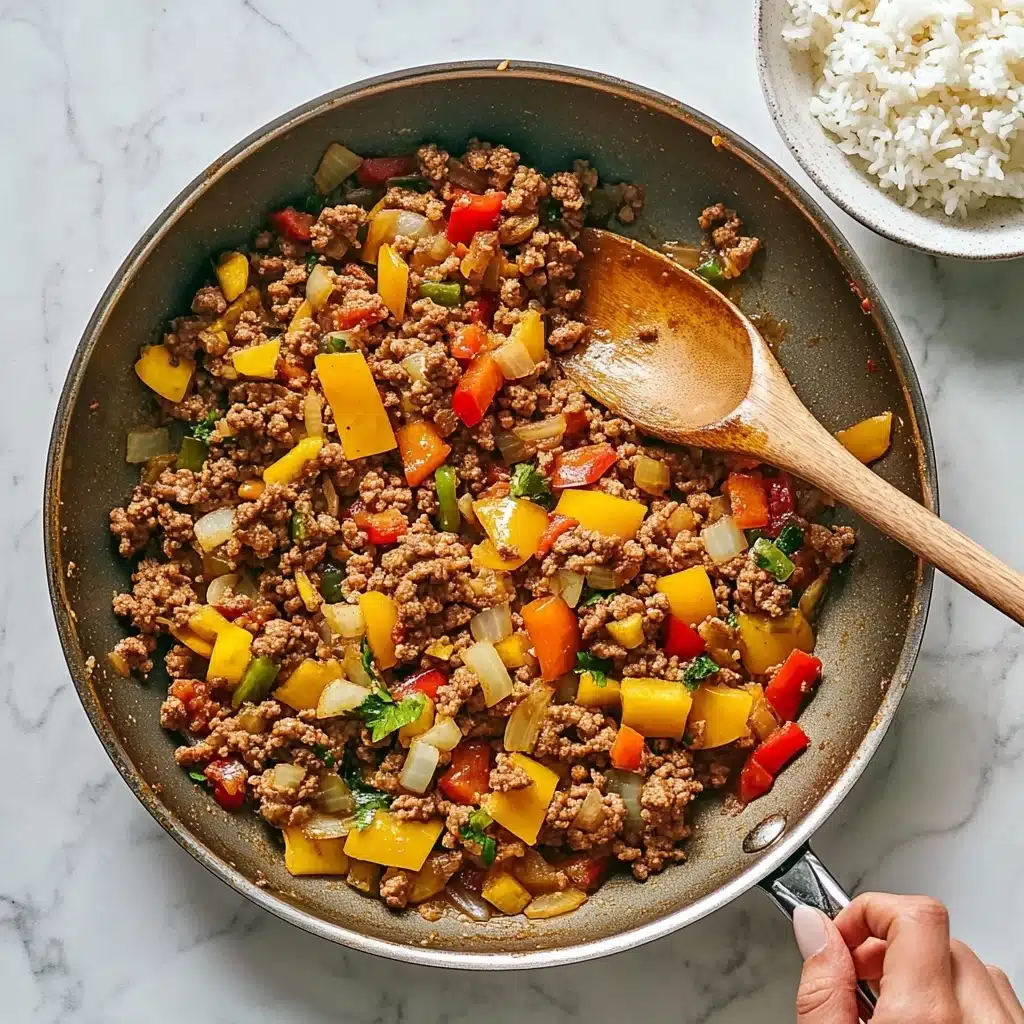 Mom's Ground Turkey and Peppers Recipe - Recipe Image