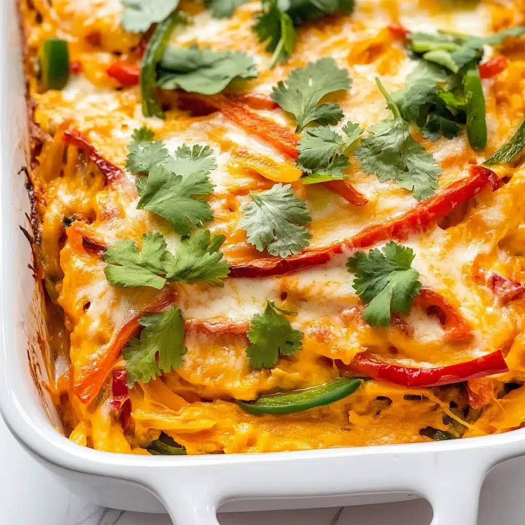 Cheesy Chicken Fajita Casserole Recipe - Recipe Image