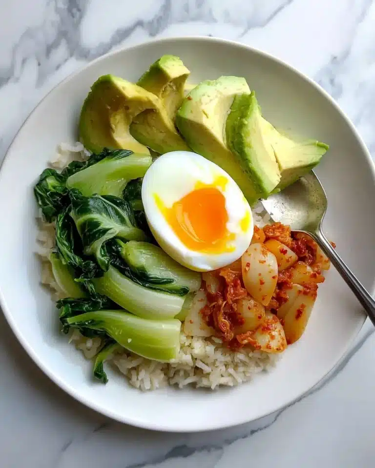 Kimchi Rice Bowl with Jammy Eggs Recipe
