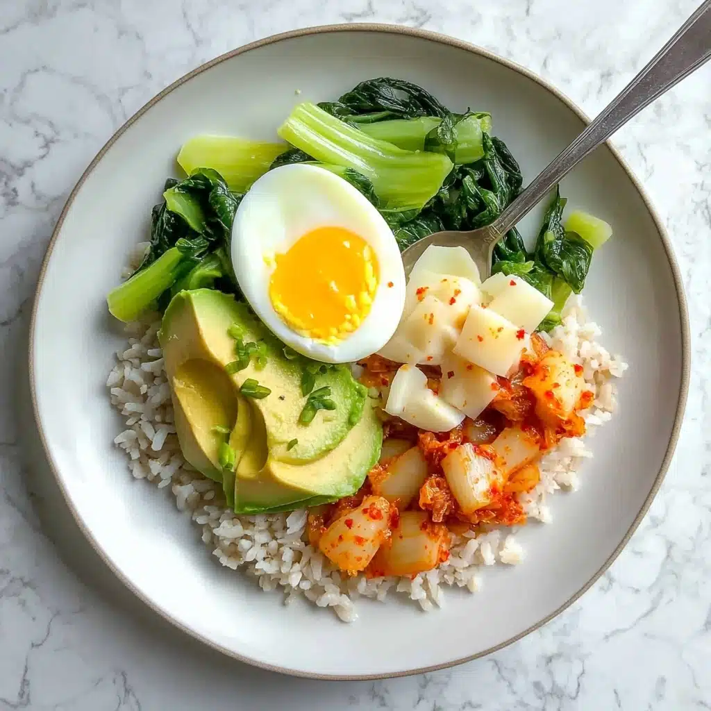 Kimchi Rice Bowl with Jammy Eggs Recipe - Recipe Image