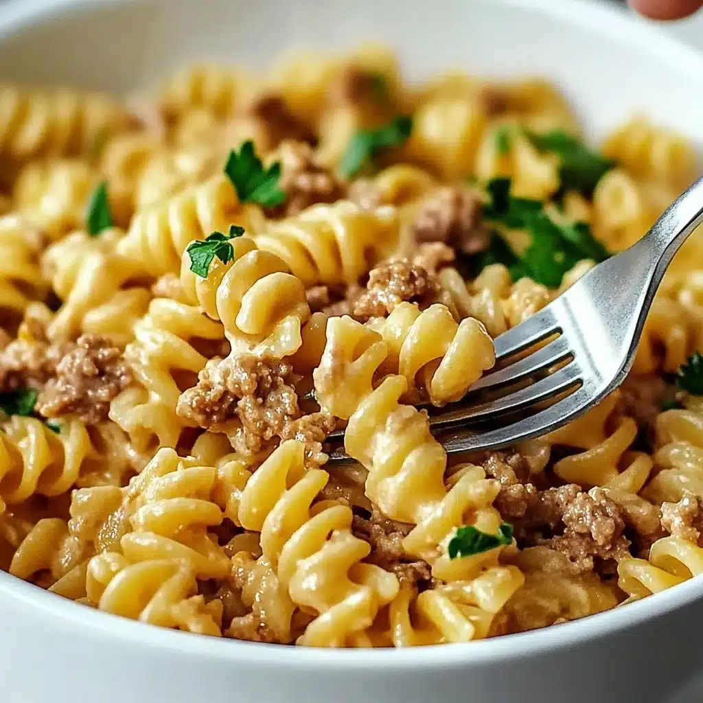 One-Pot Beef and Cheddar Ranch Pasta Recipe - Recipe Image