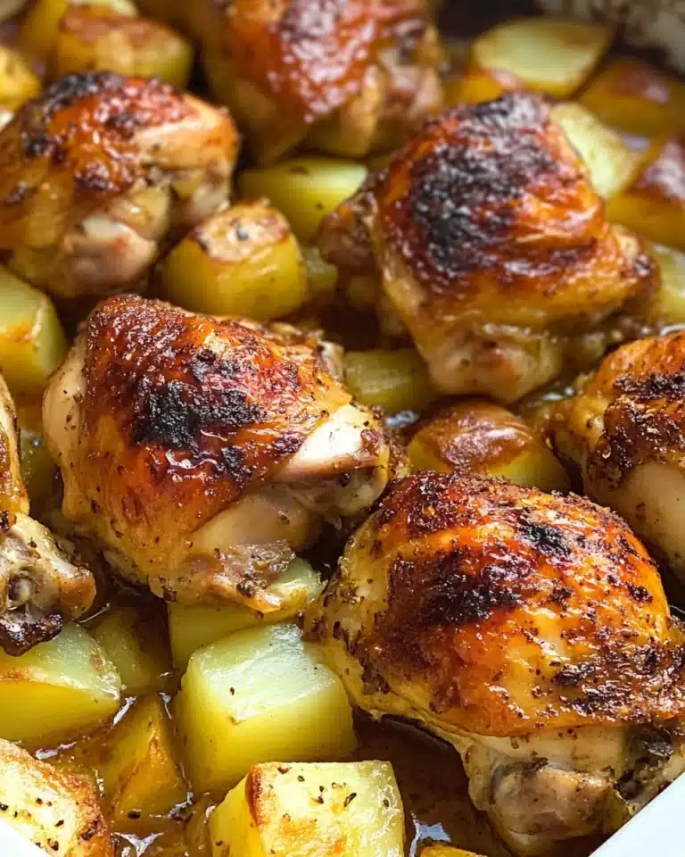 Roasted Chicken and Potatoes with Garlic Sauce Recipe