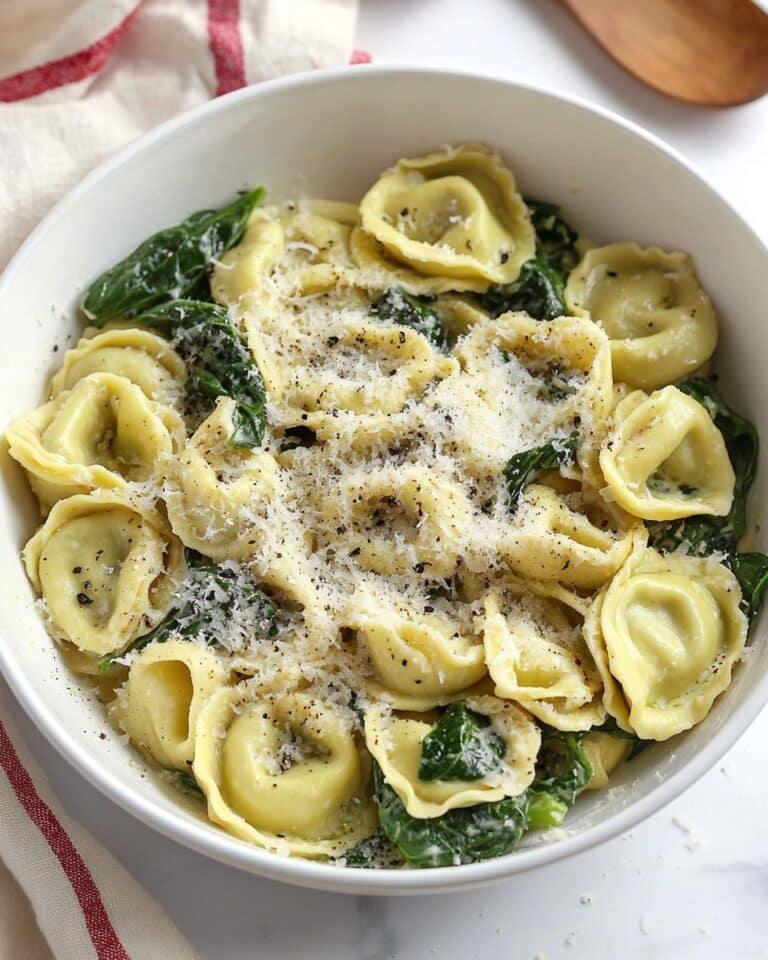 Pesto Tortellini with Spinach and Parmesan Recipe