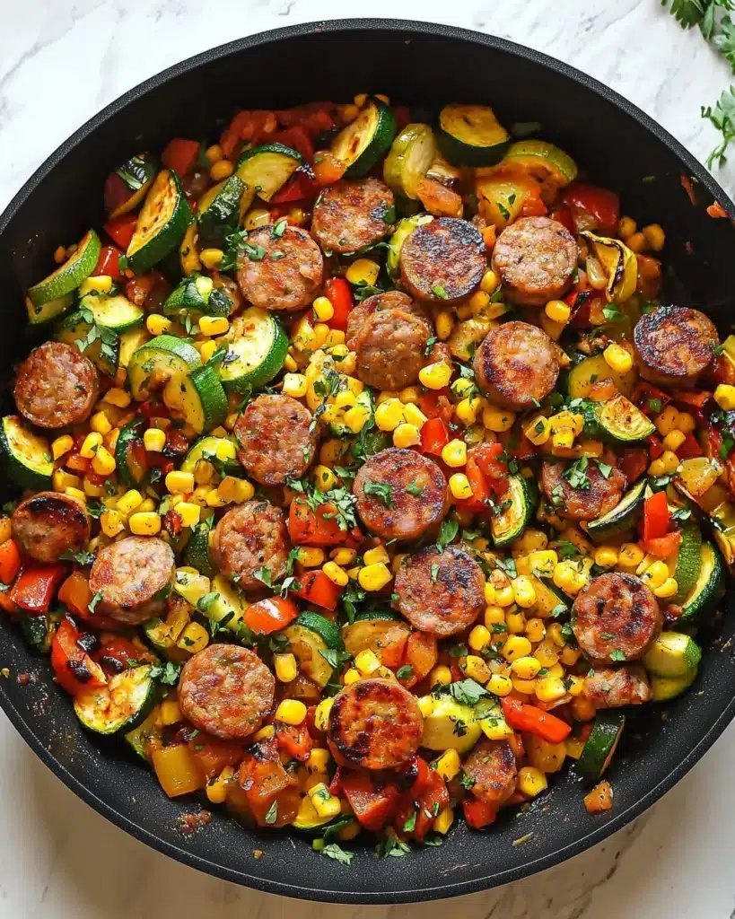 Sausage and Veggies Skillet Recipe