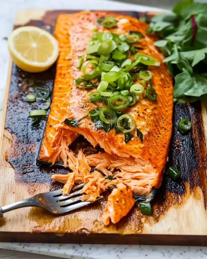 Cedar Plank Salmon with Maple Ginger Glaze Recipe