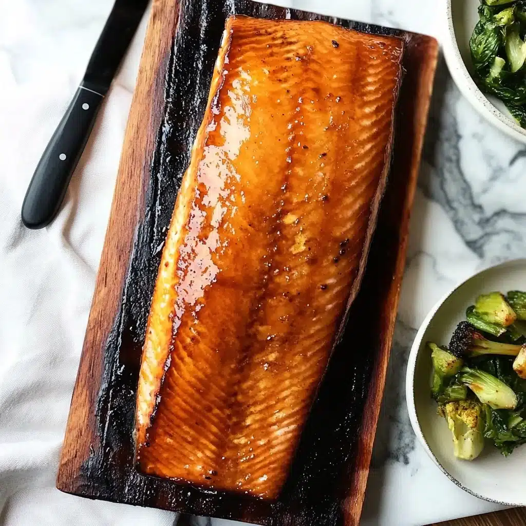 Cedar Plank Salmon with Maple Ginger Glaze Recipe - Recipe Image