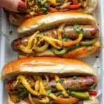 Roasted Bratwurst with Peppers and Onions Recipe