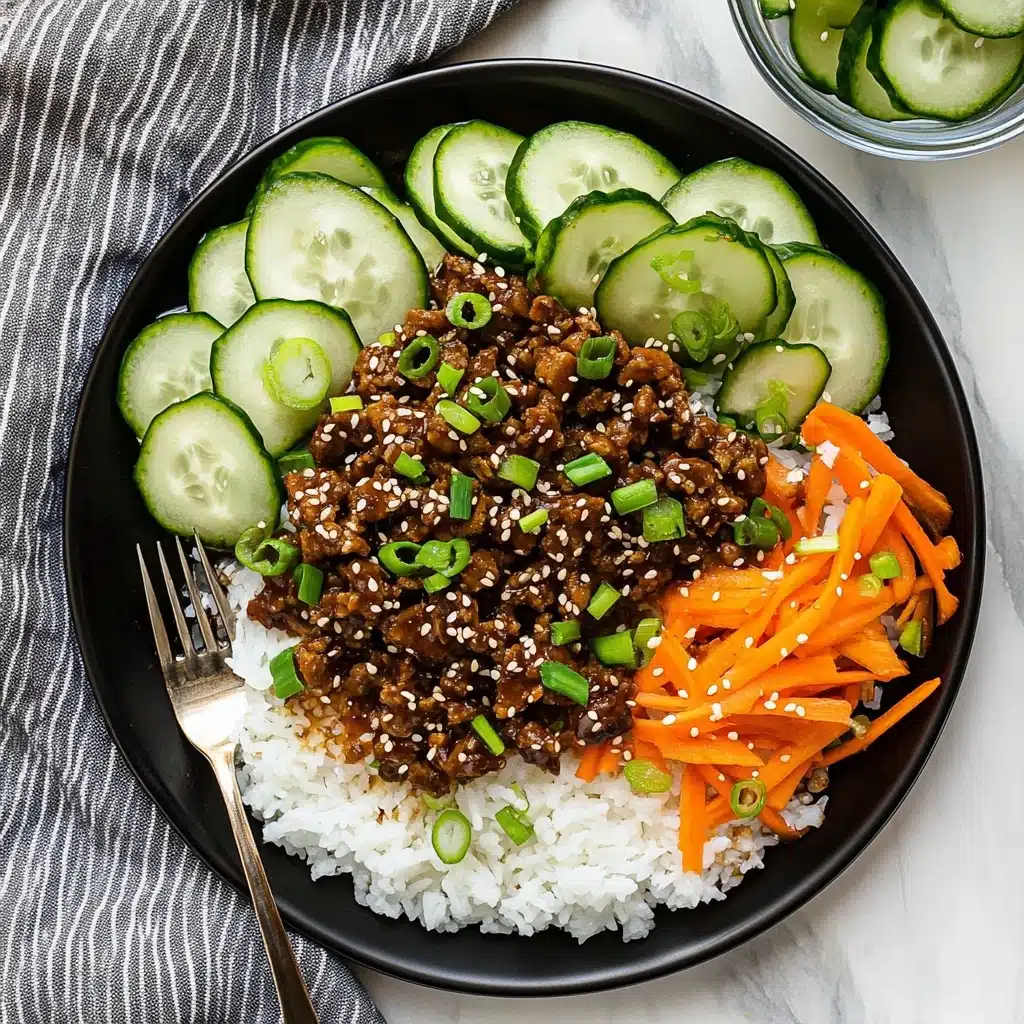Korean Ground Beef and Rice Bowls Recipe - Recipe Image