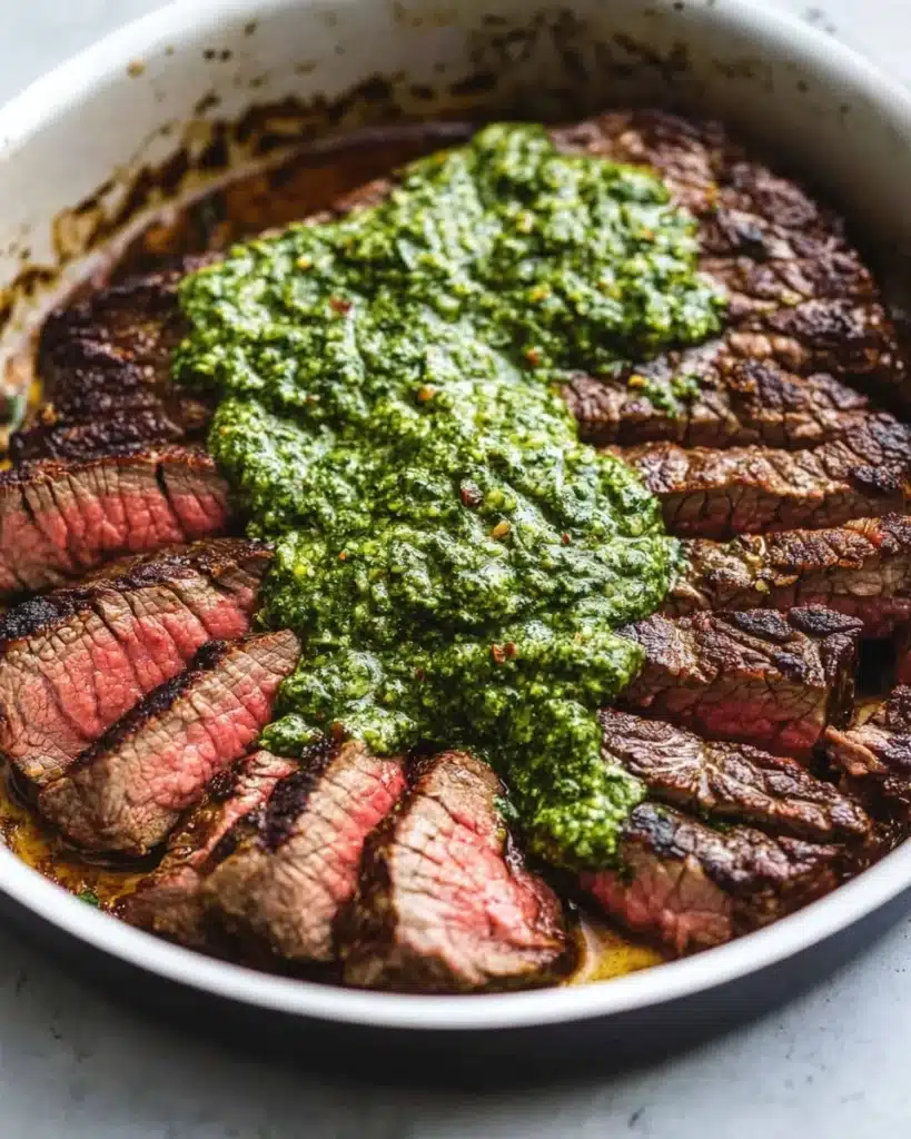 Flank Steak with Chimichurri Sauce Recipe