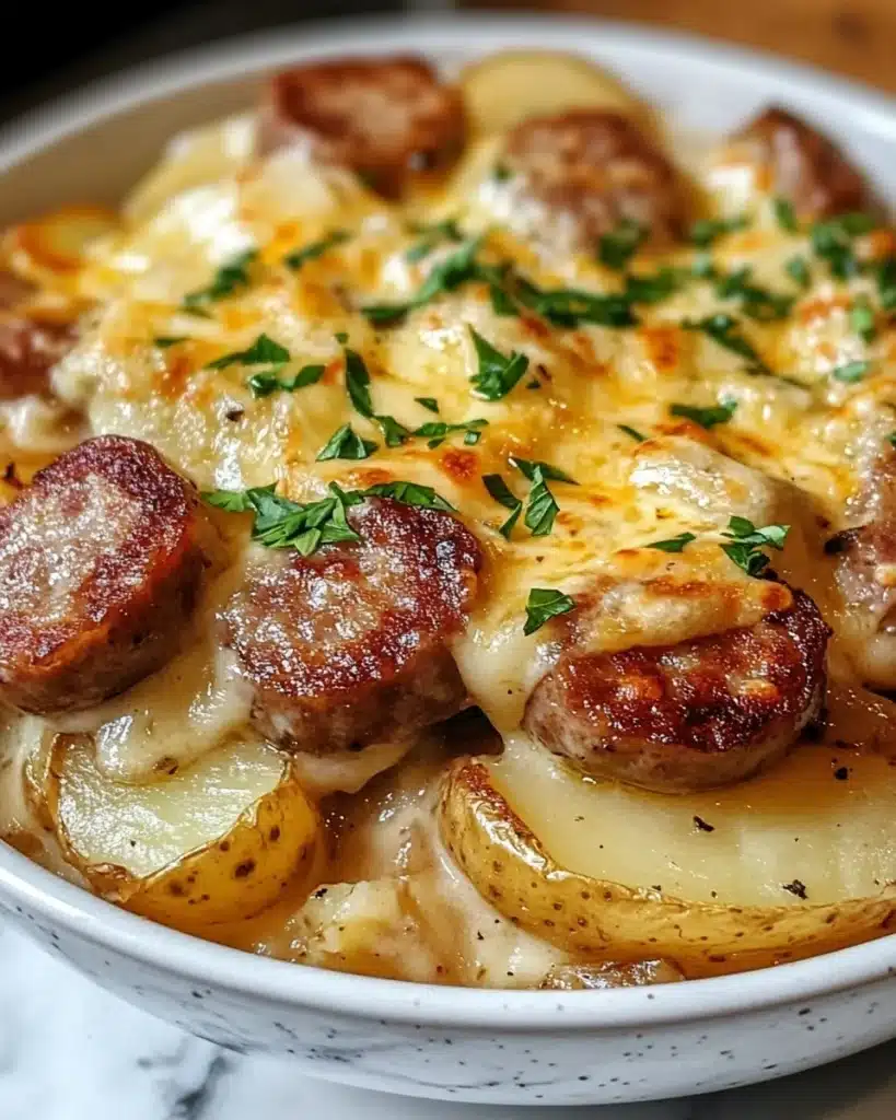 Cheesy Ranch Potatoes and Sausage Recipe