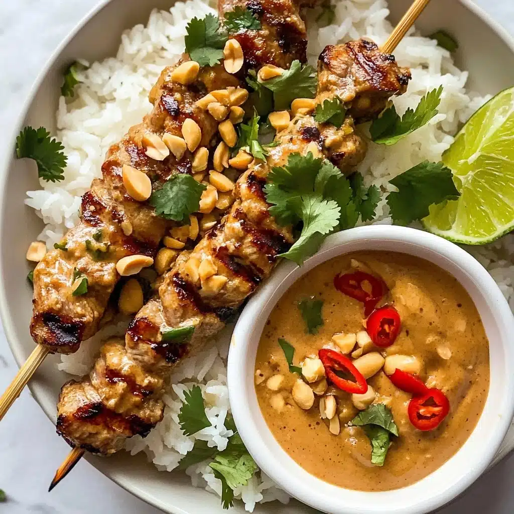 Chicken Satay with Peanut Sauce Recipe - Recipe Image