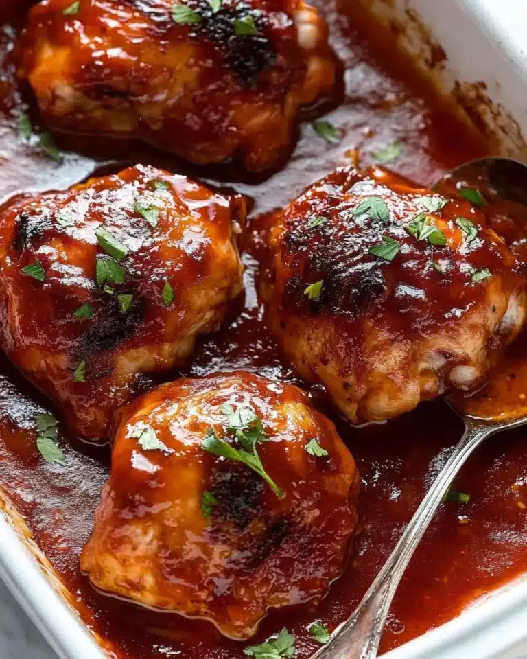 Oven Baked BBQ Chicken with Quick Homemade Barbecue Sauce Recipe