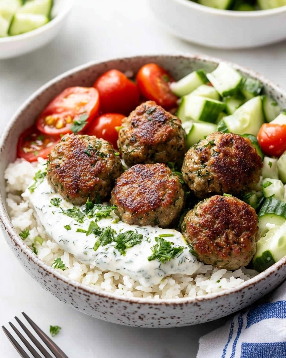 Greek Turkey Meatball Gyro with Tzatziki Recipe