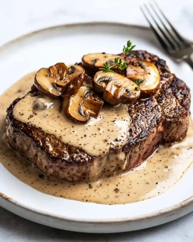 Creamy Mushroom Sauce for Steak Recipe