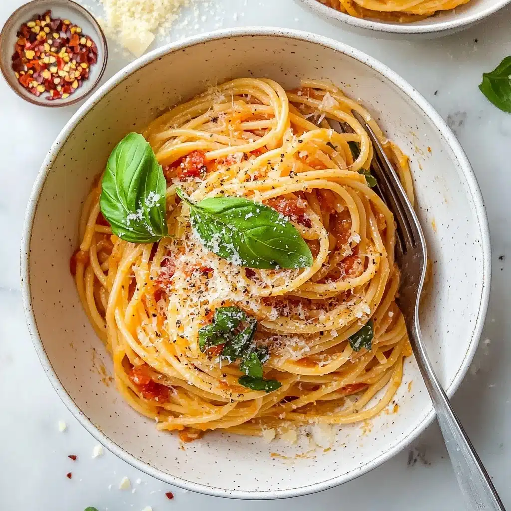 No-Cook Tomato Basil Pasta Recipe - Recipe Image