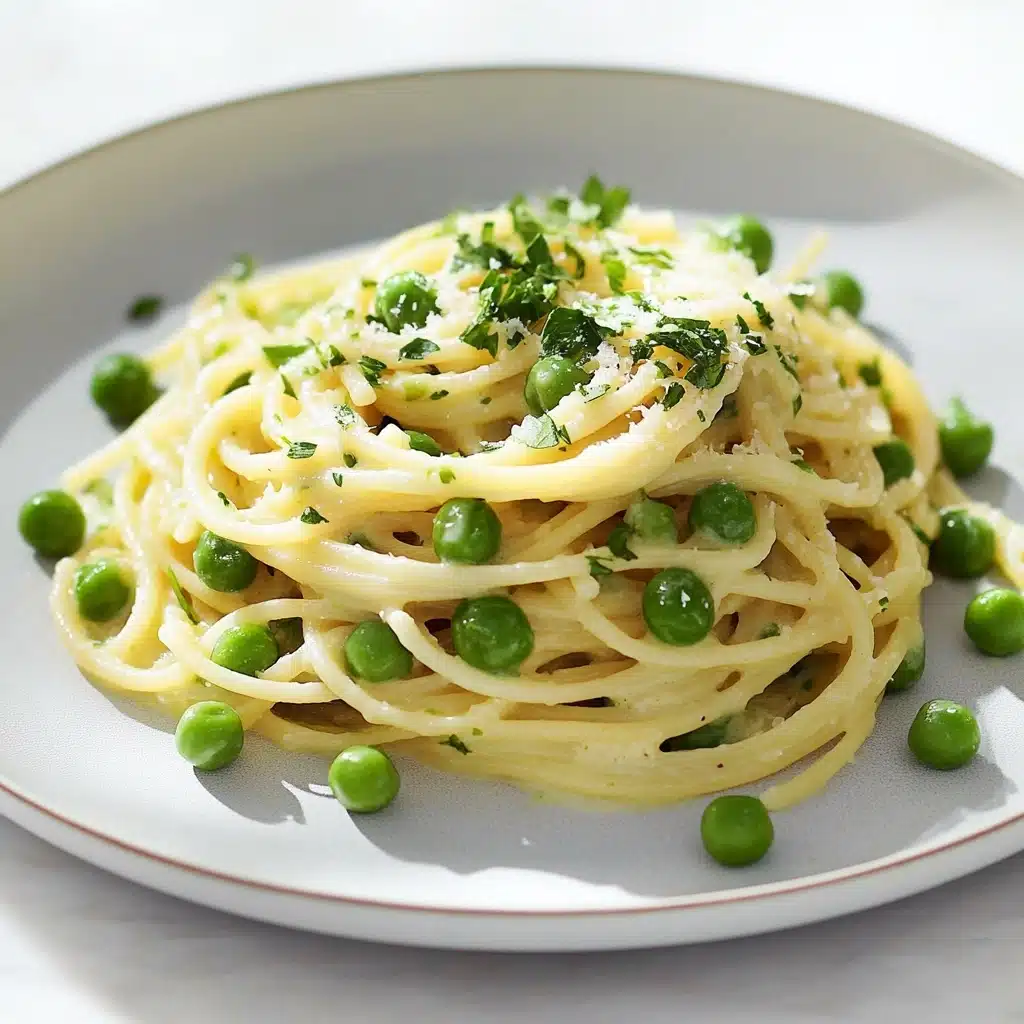 Instant Pot Spaghetti with Goat Cheese, Mint and Peas Recipe - Recipe Image