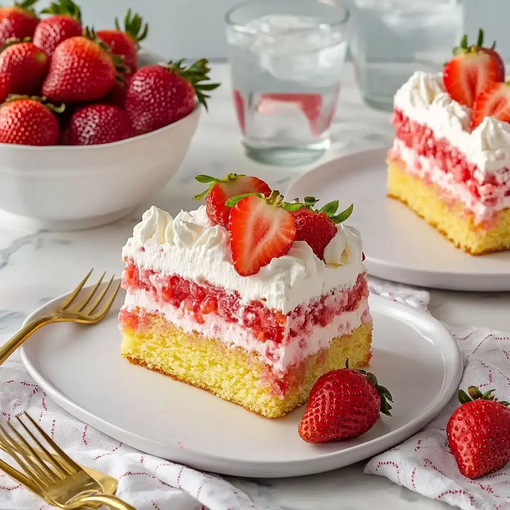 STRAWBERRY JELLO POKE CAKE Recipe - Recipe Image