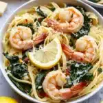 Lemon Garlic Parmesan Shrimp Pasta Recipe