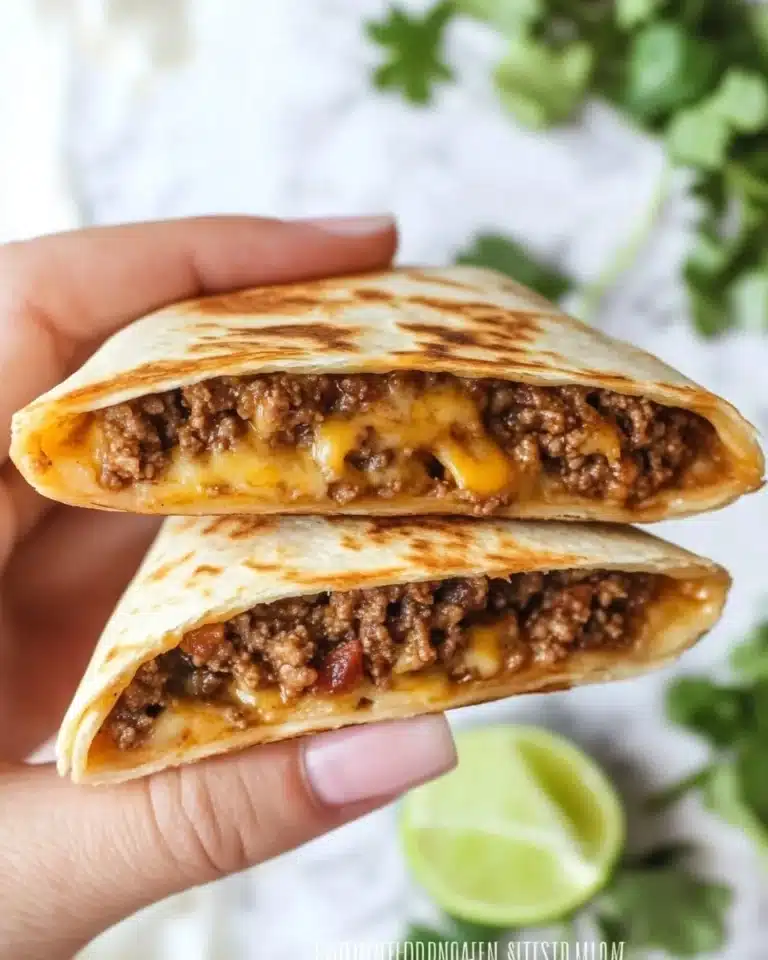 Cheesy Ground Beef Quesadillas Recipe