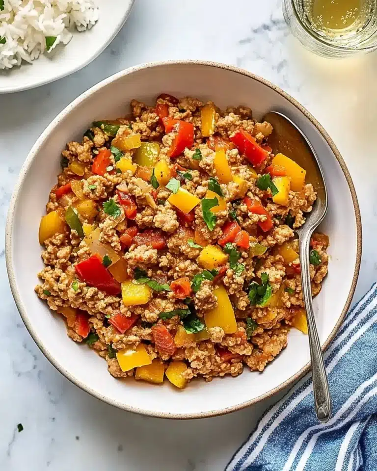 Mom's Ground Turkey and Peppers Recipe