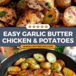 Garlic Butter Chicken and Potatoes Skillet Recipe