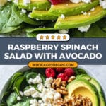 Raspberry-Spinach Salad with Avocado & Walnuts Recipe