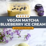 Blueberry Matcha Green Tea Ice Cream Recipe