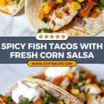 Fiery Fish Tacos with Crunchy Corn Salsa Recipe