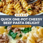 One-Pot Beef and Cheddar Ranch Pasta Recipe