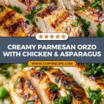 Creamy Parmesan Orzo with Chicken and Asparagus Recipe