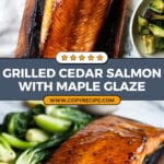 Cedar Plank Salmon with Maple Ginger Glaze Recipe