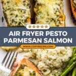 Air Fryer Parmesan Pesto Crusted Salmon Fillets Recipe