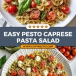 Light Pesto Caprese Pasta Salad Recipe