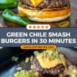 Green Chile Smash Burgers on the Flatrock Recipe