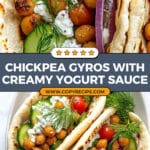 Easy Vegetarian Chickpea Gyros Recipe