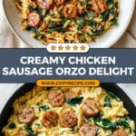 Creamy Chicken Sausage Orzo Skillet Recipe