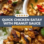 Chicken Satay with Peanut Sauce Recipe