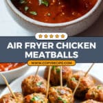 Air Fryer Chicken Meatballs With Parmesan Recipe