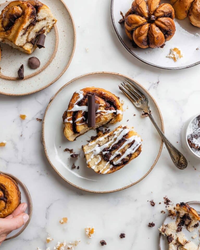 Pumpkin-Shaped Chocolate Cinnamon Rolls (Vegan One-Hour) Recipe