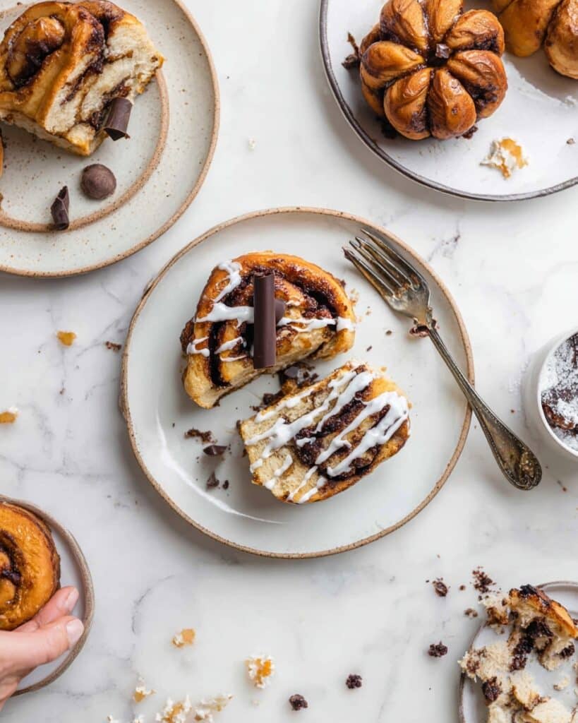 Pumpkin-Shaped Chocolate Cinnamon Rolls (Vegan One-Hour) Recipe
