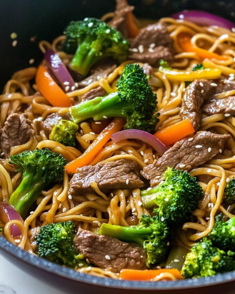 Skinny Mongolian Beef Noodles Recipe