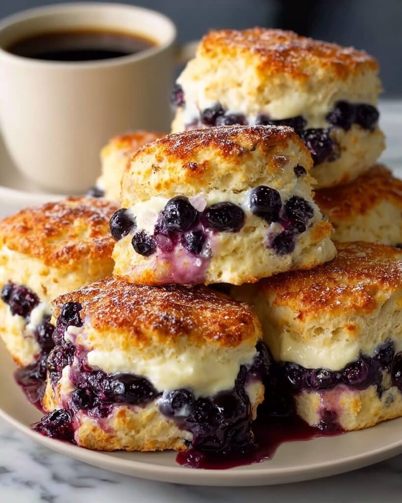 Blueberry Biscuits with Lemon Glaze Recipe
