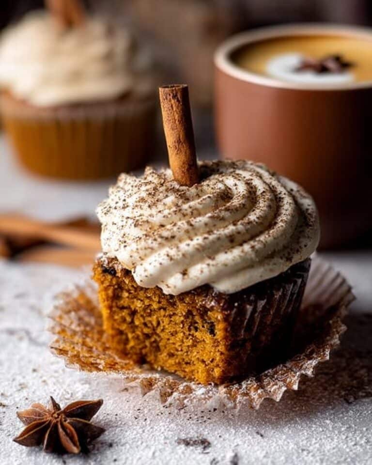 Vanilla Chai Pumpkin Latte Cupcakes with Cinnamon Brown Sugar Frosting Recipe