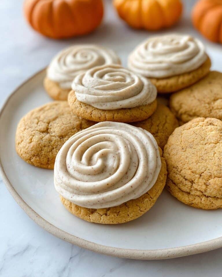 Soft Pumpkin Cookies with Cinnamon Frosting Recipe
