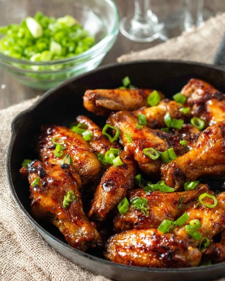 Oven Baked Chicken Wings with Honey Soy BBQ Glaze Recipe